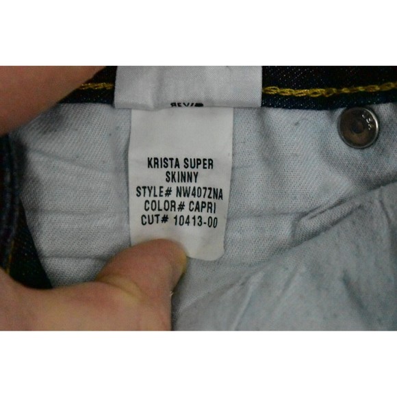 Hudson Barbara High Rise Super Skinny Ankle Jeans Size 27 Fray Raw Hem Cropped - Picture 9 of 14